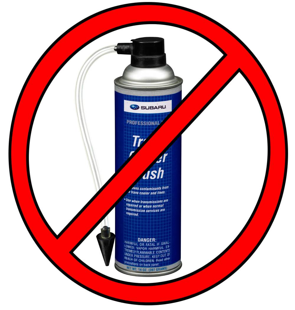 Do not use transmission cleaning solvent.